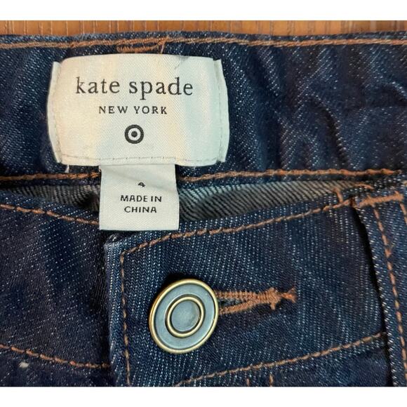 NWT Kate Spade Big Cuff Jeans Size 6 waist 15.5” inseam 26.5” cuff 6.5” rise 11” - Picture 4 of 6